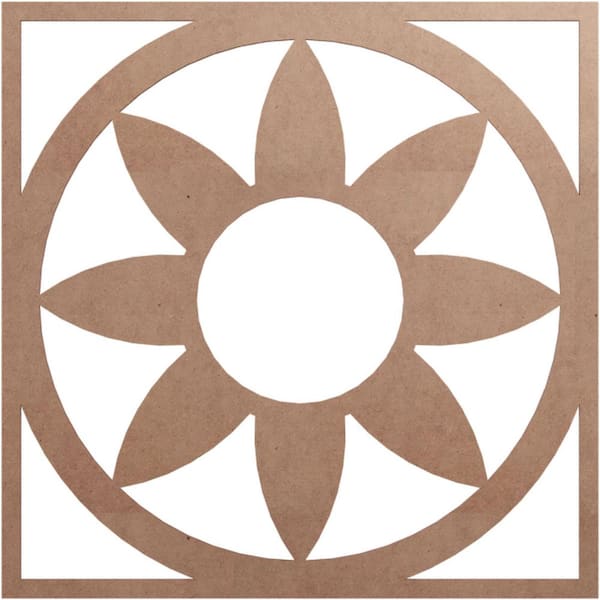 Ekena Millwork 32 in. x 11.125 in. x 0.375 in. Wood Medallion