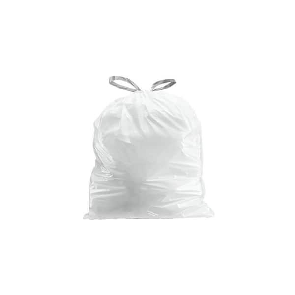  simplehuman Code F Custom Fit Drawstring Trash Bags in  Dispenser Packs, 60 Count, 25-30 Liter / 6.6-8 Gallon, White : Health &  Household
