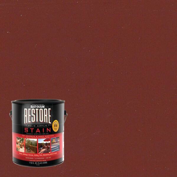 Rust-Oleum Restore 1 gal. Solid Acrylic Water Based Navajo Red Exterior Stain