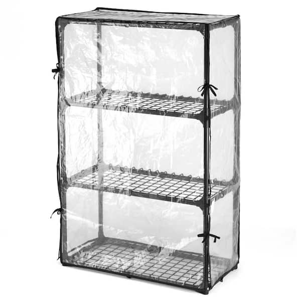 Tileon 4-Shelf Wire Rack in Black (1-Pack)