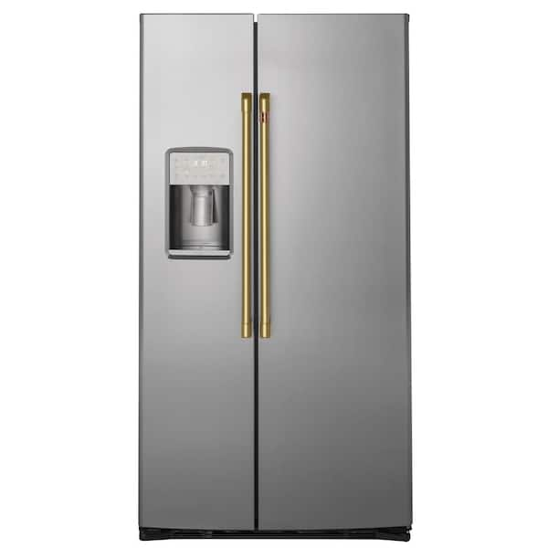 Cafe Side by Side Refrigerator Handle Kit in Brushed Brass CXMS2H2PNCG -  The Home Depot