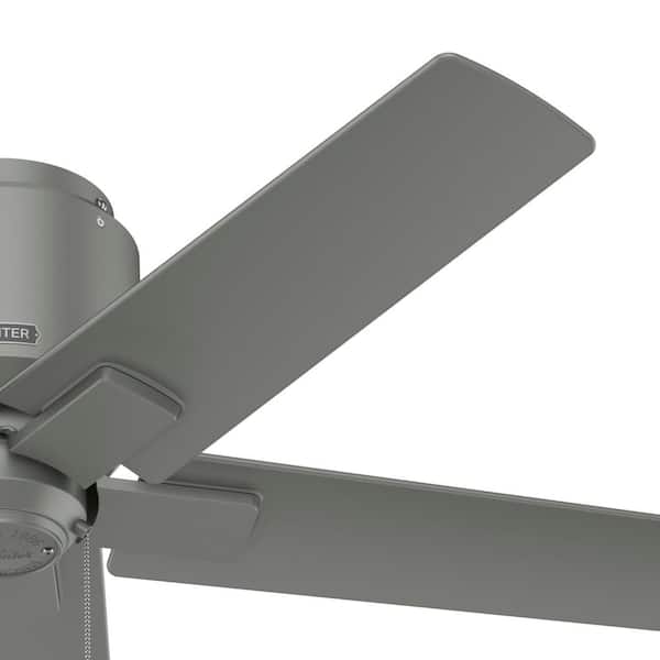Hunter - Terrace Cove 44 in. Indoor/Outdoor Matte Silver Ceiling Fan For Patios or Bedrooms