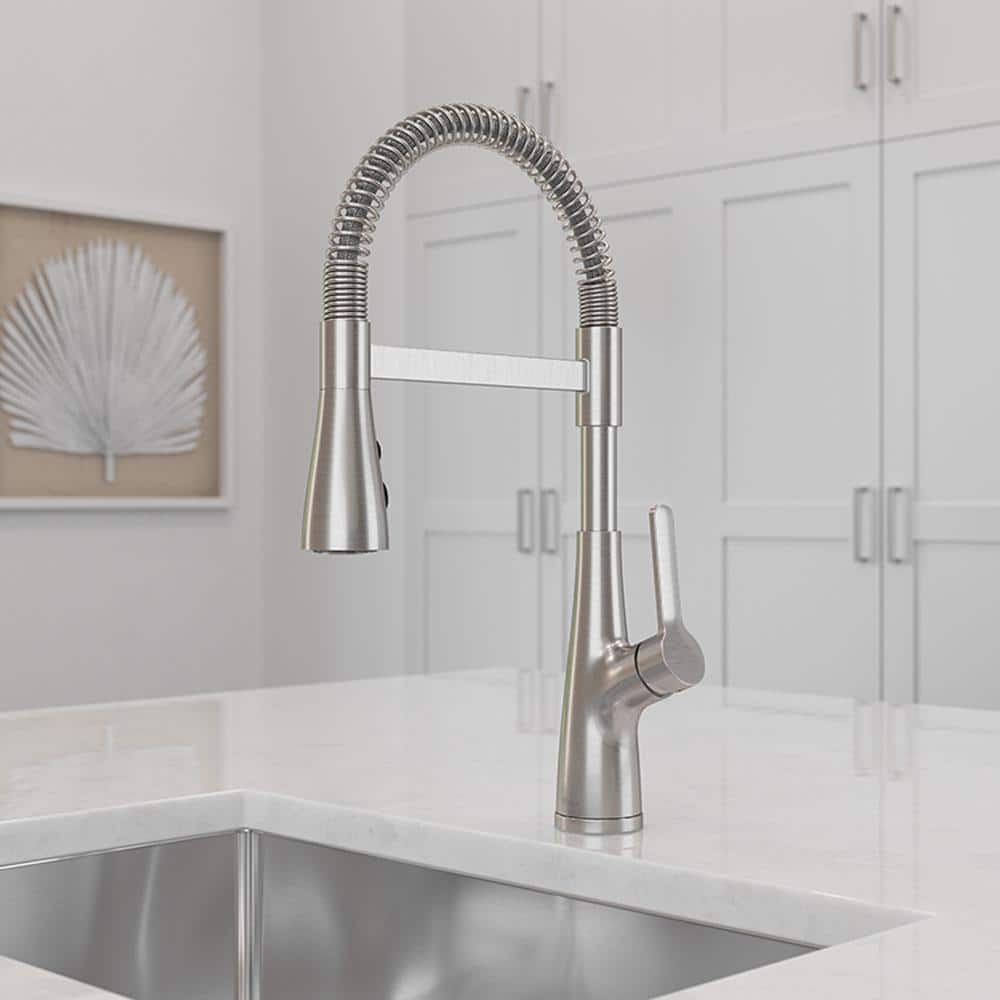 Stainless Steel Pull-Down Single Handle Kitchen Faucet
