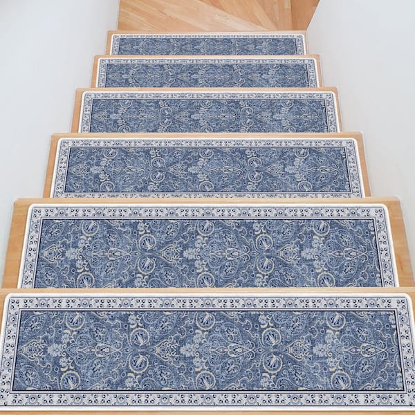 8 in. x 30 in. Crystal Velvet Non-Slip Stair Tread Cover (Set of 15)
