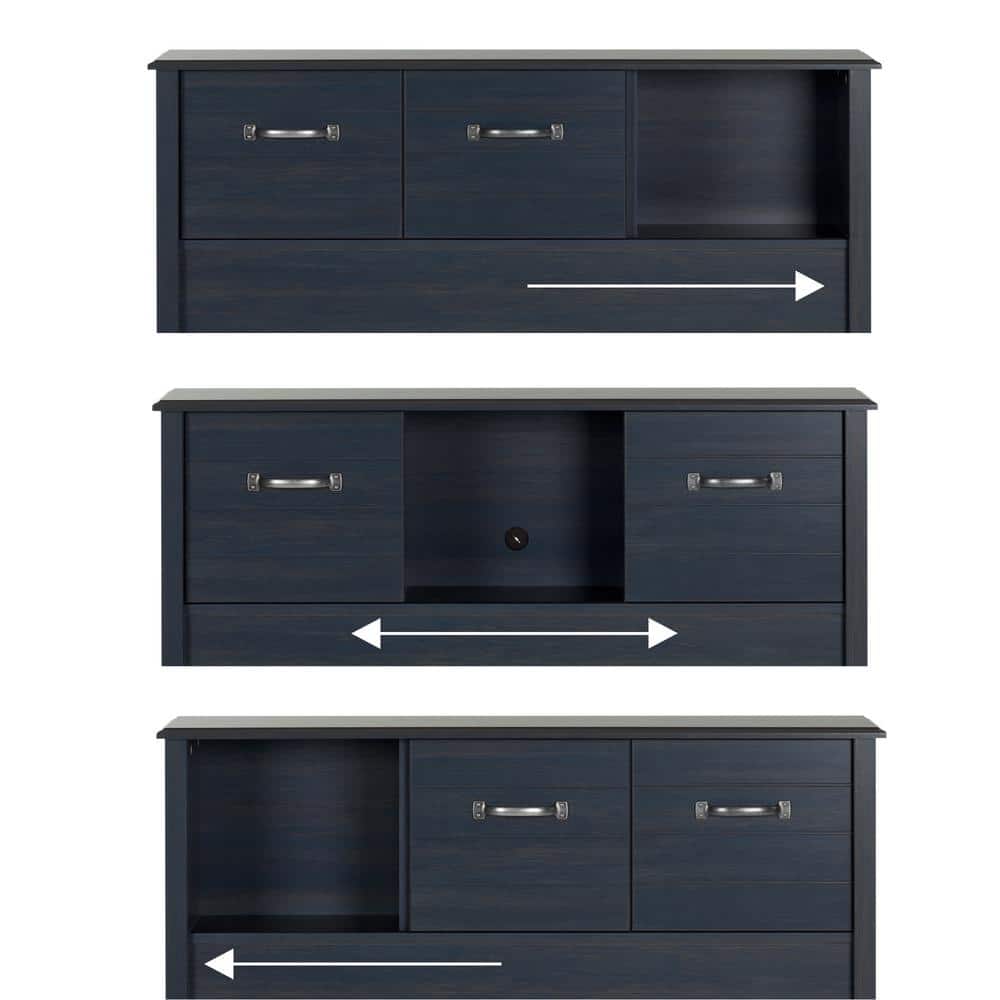 Twin Blueberry Bookcase Headboard with Storage