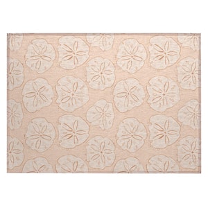 Surfside Orange 3 ft. x 5 ft. Geometric Indoor/Outdoor Area Rug