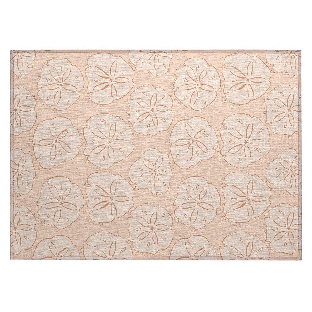 Surfside Orange 5 ft. x 7 ft. 6 in. Geometric Indoor/Outdoor Area Rug