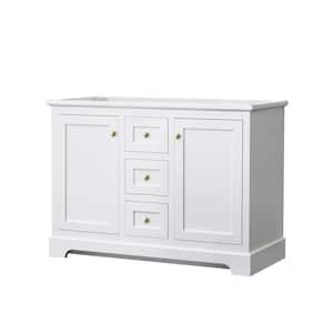 Avery 47.25 in. W x 21.75 in. D x 34.25 in. H Bath Vanity Cabinet without Top in White