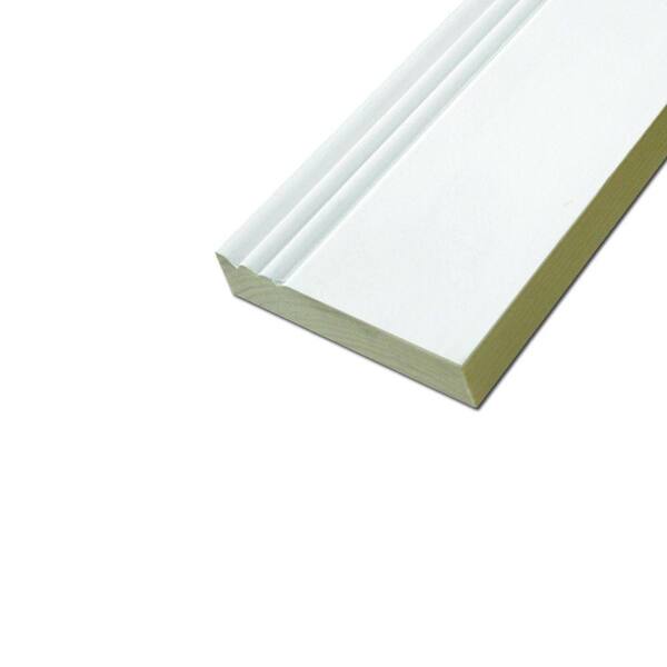 American Wood Moulding 1 in. x 4 in. x 96 in. Painted White Finger-Joint Poplar Beaded Board