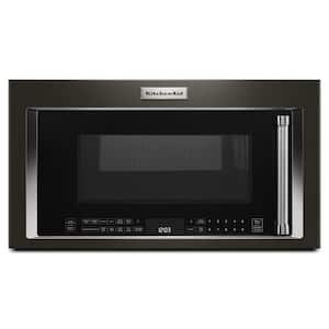 30 in. W 1.9 cu. ft. 1800-Watt Over the Range Microwave with Air Fry in Black Stainless Steel