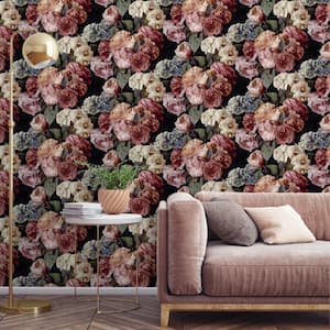 Gabrielle Floral Red Multi Textured Wallpaper