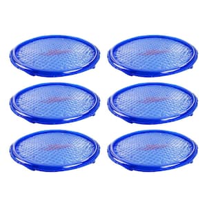 5 ft. x 5 ft. Round Above Ground Pool UV Resistant Pool Spa Heater Circular Solar Cover, Blue (6-Pack)