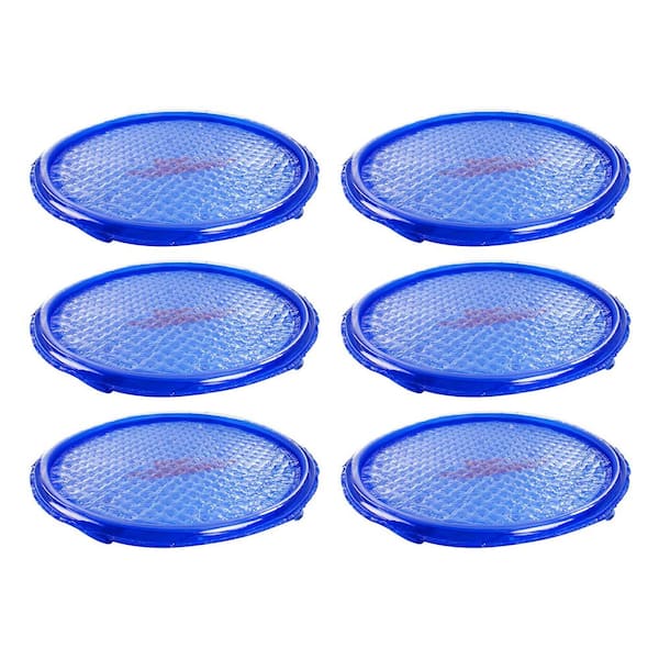 SOLAR SUN RINGS 5 ft. x 5 ft. Round Above Ground Pool UV Resistant Pool Spa Heater Circular Solar Cover, Blue (6-Pack)