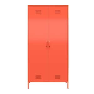 Cache Tall 2 Door Metal Locker Cabinet, Orange