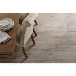 Westwood Liath Gray 8 in. x 24 in. Matte Porcelain Wood Look Floor and Wall Tile (11.97 sq. ft./Case)