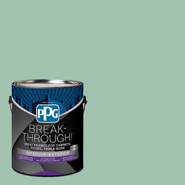 Break-Through! 1 gal. PPG1139-3 Green Silk Satin Door, Trim & Cabinet Paint