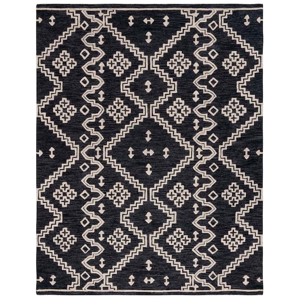 SAFAVIEH Abstract Black/Ivory 5 ft. x 8 ft. Tribal Chevron Area Rug