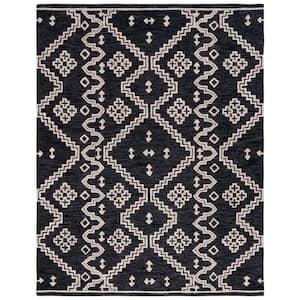 Abstract Black/Ivory 8 ft. x 10 ft. Tribal Chevron Area Rug