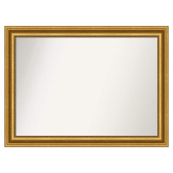 Amanti Art Parlor Gold 45.75 in. W x 33.75 in. H Custom Non-Beveled Recycled Polystyrene Framed Bathroom Vanity Wall Mirror