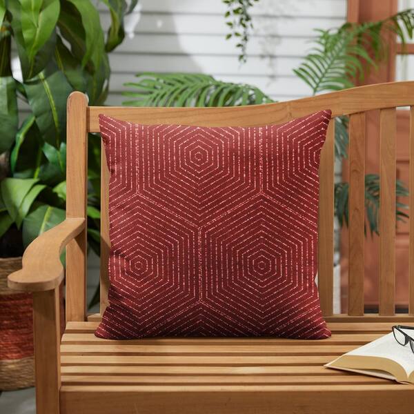 Sunbrella Enrich Ruby Outdoor Knife Edge Throw Pillows