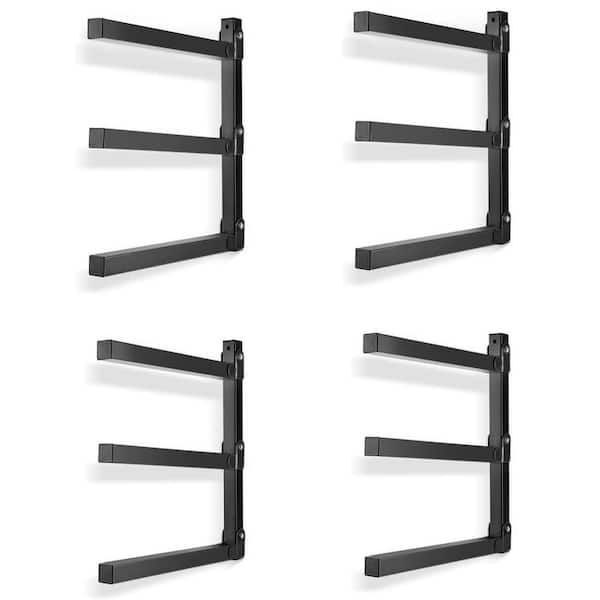 17 in. 3-Level Adjustable Metal Lumber Storage Rack for Shed Garage Workshop