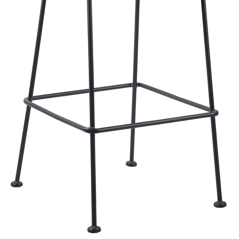 Modern Blue Regatta Rope & Steel Counter Stool, 25" Width