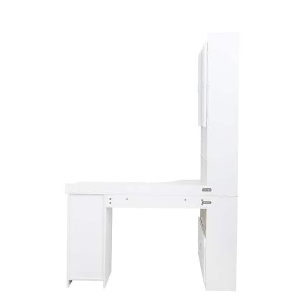 Jaoun Home Offce Computer Desk Corner Desk Wth 3 Drawers And 2 - View #5