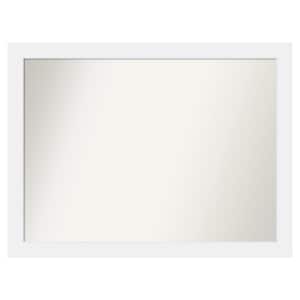 Corvino White 49 in. x 37 in. Custom Non-Beveled Matte Wood Framed Bathroom Vanity Wall Mirror