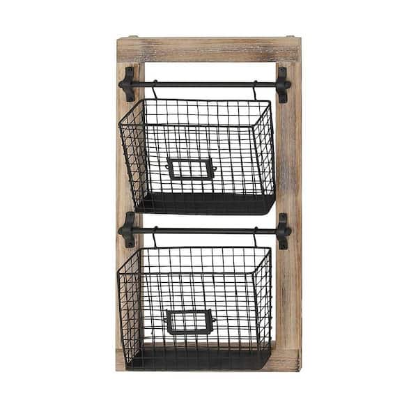 ‎2 Liters Black 14 in x 25 in Metal Rectangular Magazine Rack