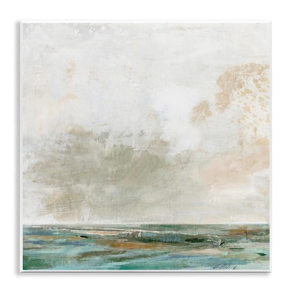 Stupell Industries Rustic Seascape Neutrals by Suzanne Nicoll Unframed Abstract Graphic Art Print 12 in. x 12 in.