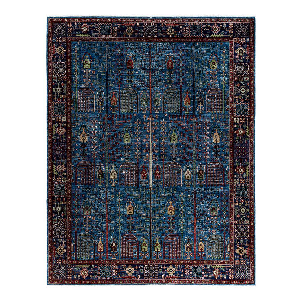 Serapi Light Blue 8 ft. x 10 ft. Tribal Wool Indoor Area Rug price history on PriceWatchPro