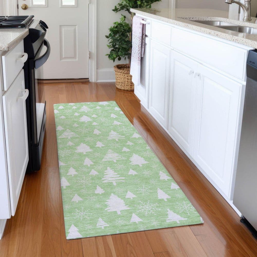 Chantille Machine Washable Indoor/Outdoor Abstract ACN1815 Mint 2 ft. 3 in. x 7 ft. 6 in. Runner Rug price history on PriceWatchPro