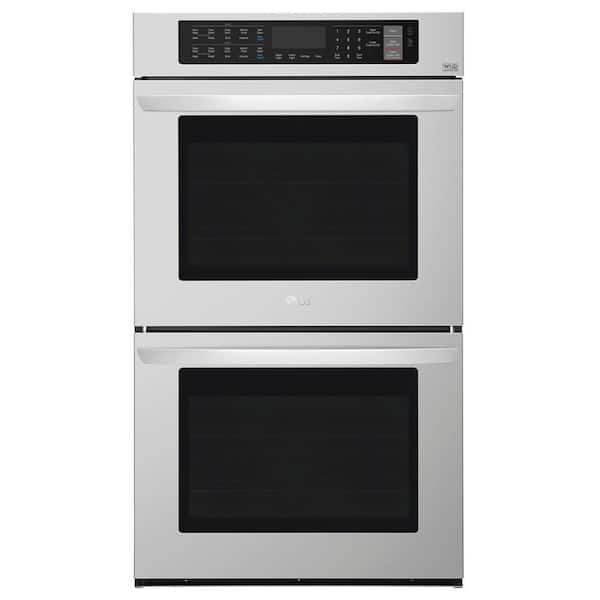 LG 30 in. Double Electric Wall Oven Self-Cleaning with Convection and EasyClean in Stainless Steel