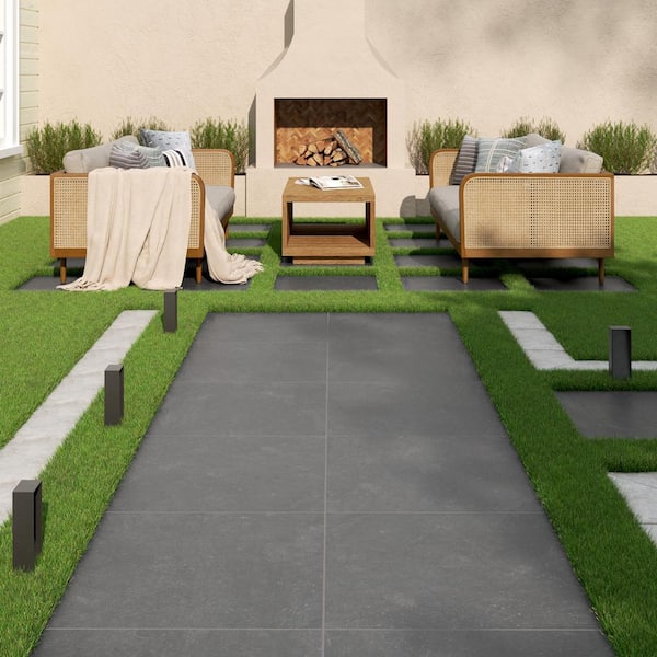 MSI Vulkon Nero 2 cm. x 24 in. x 24 in. Matte Porcelain Paver Tile (8 sq. ft./Case)