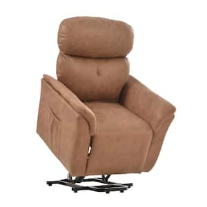 Brown Elderly Power Lift Chair with Adjustable Massage Function and Heating System