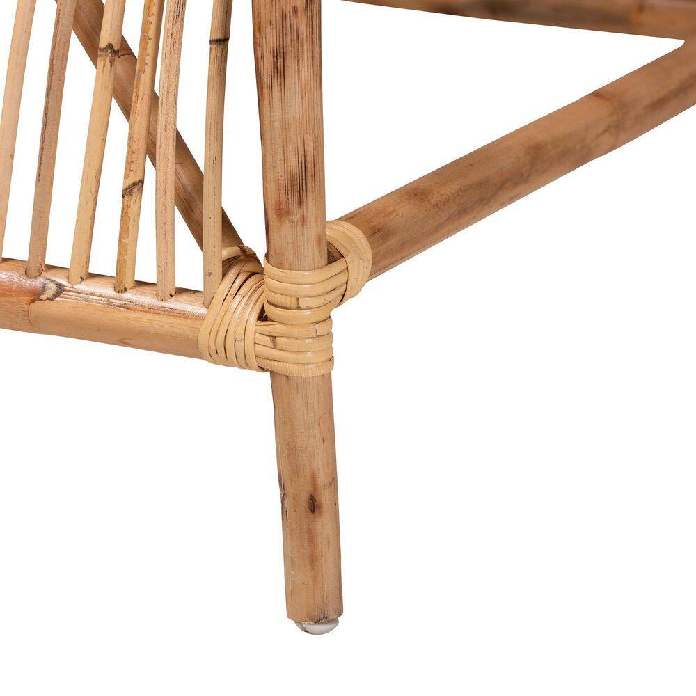 Handcrafted Sustainably Sourced Rattan Accent Chair Set in Natural Brown