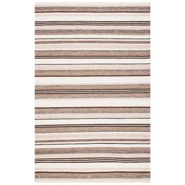 SAFAVIEH Striped Kilim Grey 5 ft. x 8 ft. Striped Area Rug