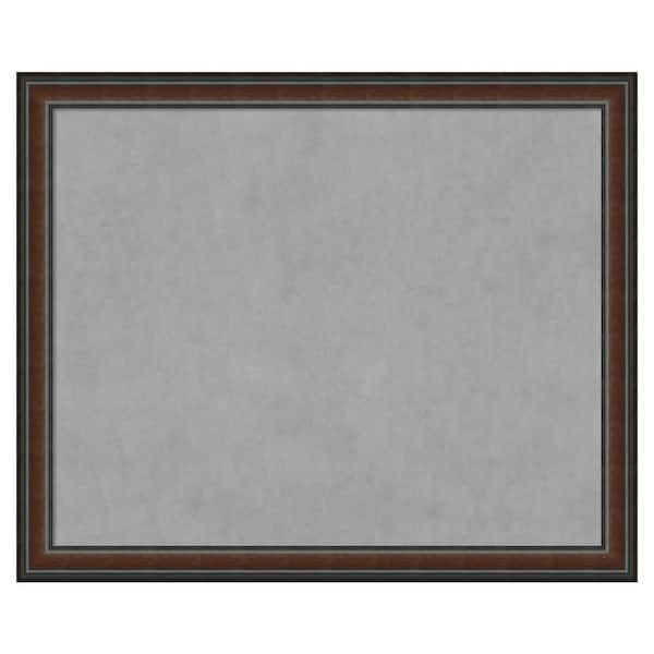 Amanti Art Cyprus Walnut 45 in. x 37 in. Framed Magnetic Board