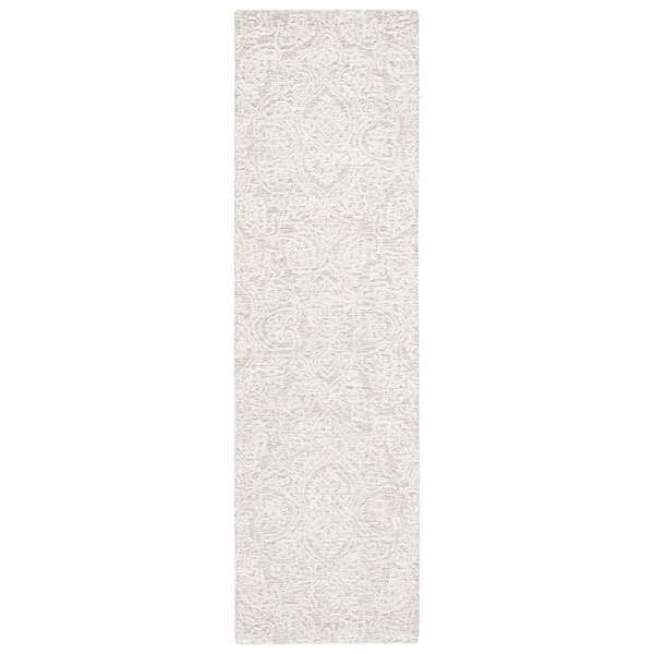 Metro Natural/Ivory 2 ft. x 20 ft. Floral Medallion Runner Rug