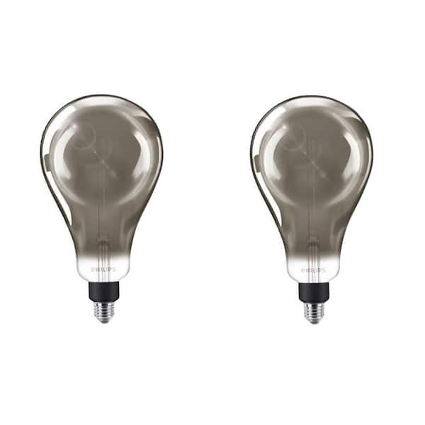 Philips 25-Watt Equivalent A50 Dimmable Modern Glass Edison LED Large Light Bulb Cool White (4000K)