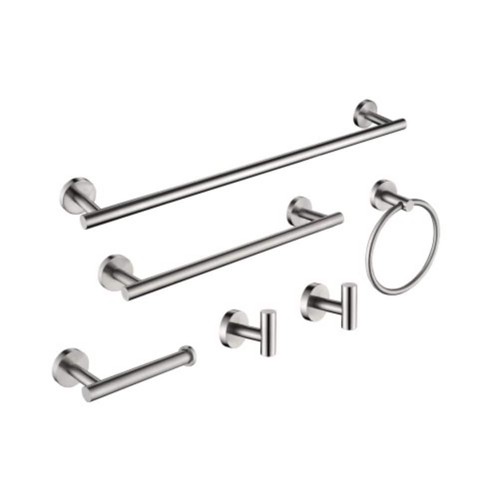 4-Piece Bath Hardware Set with Towel Bar Hand Towel Holder Toilet Paper Holder Towel Hook Modern Square in Brushed Gold price history on PriceWatchPro