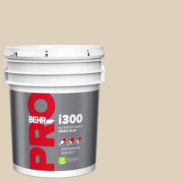BEHR PRO 5 gal. #BWC-26 Stucco Tan Dead Flat Interior Paint