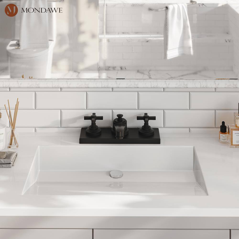 Essex Traditional Matte Black Brass 8" Widespread Bathroom Faucet