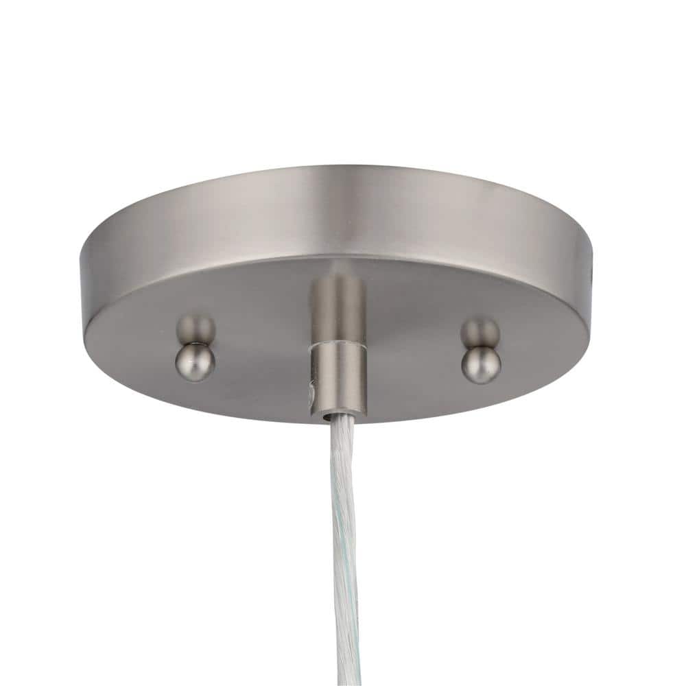 Vintage Seeded Glass 9" Mini Pendant Light in Brushed Nickel
