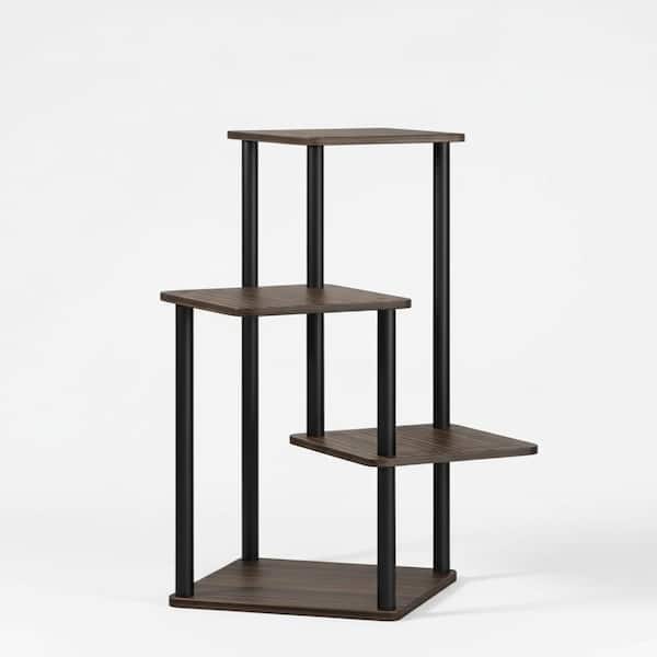 4 Tier Black Oak Wood Plant Stand (11.8 in. W x 31.5 in. H) YA57