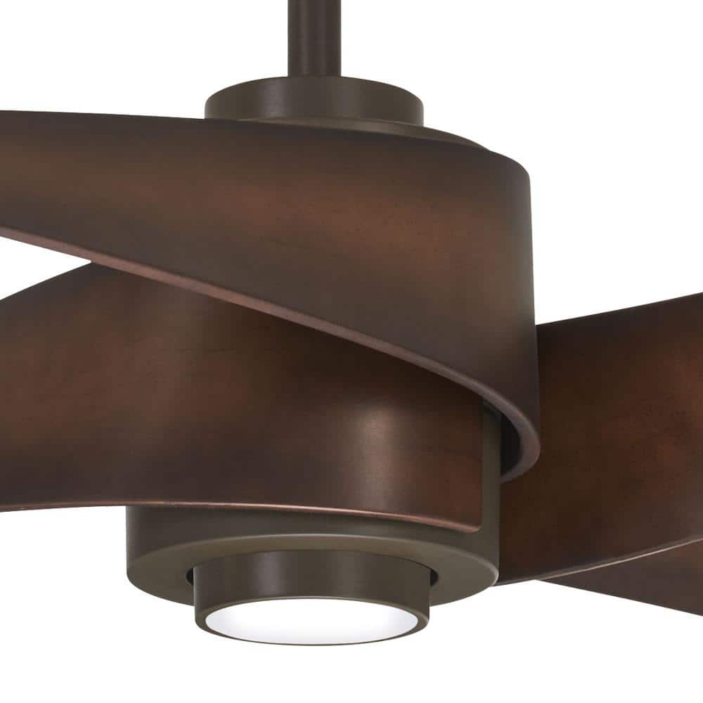 Artemis IV 64" Oil Rubbed Bronze Ceiling Fan with White Glass LED Light
