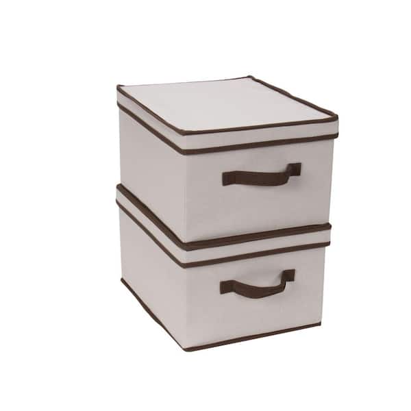 HOUSEHOLD ESSENTIALS 15 in. D x 8 in. H x 12 in. W Natural with