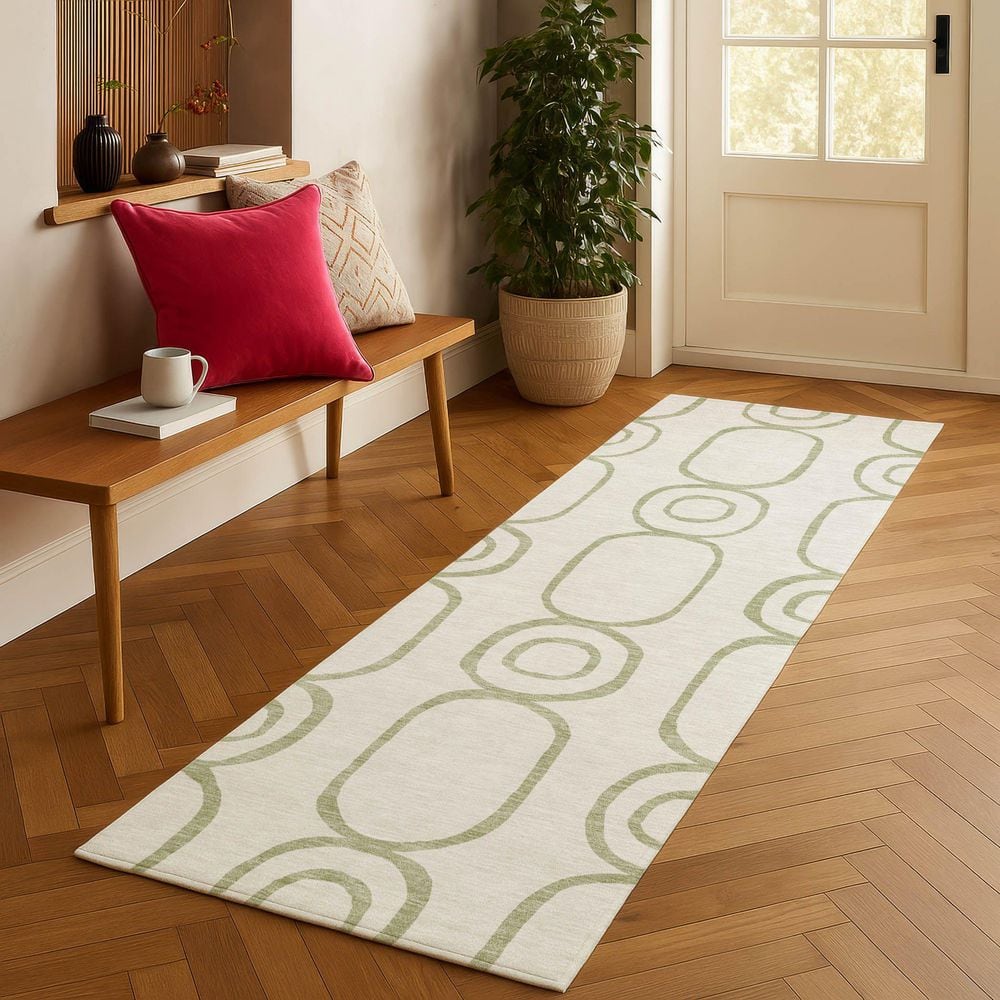 Chantille Machine Washable Indoor/Outdoor Abstract ACN2344 Aloe 2 ft. 3 in. x 7 ft. 6 in. Runner Rug price history on PriceWatchPro