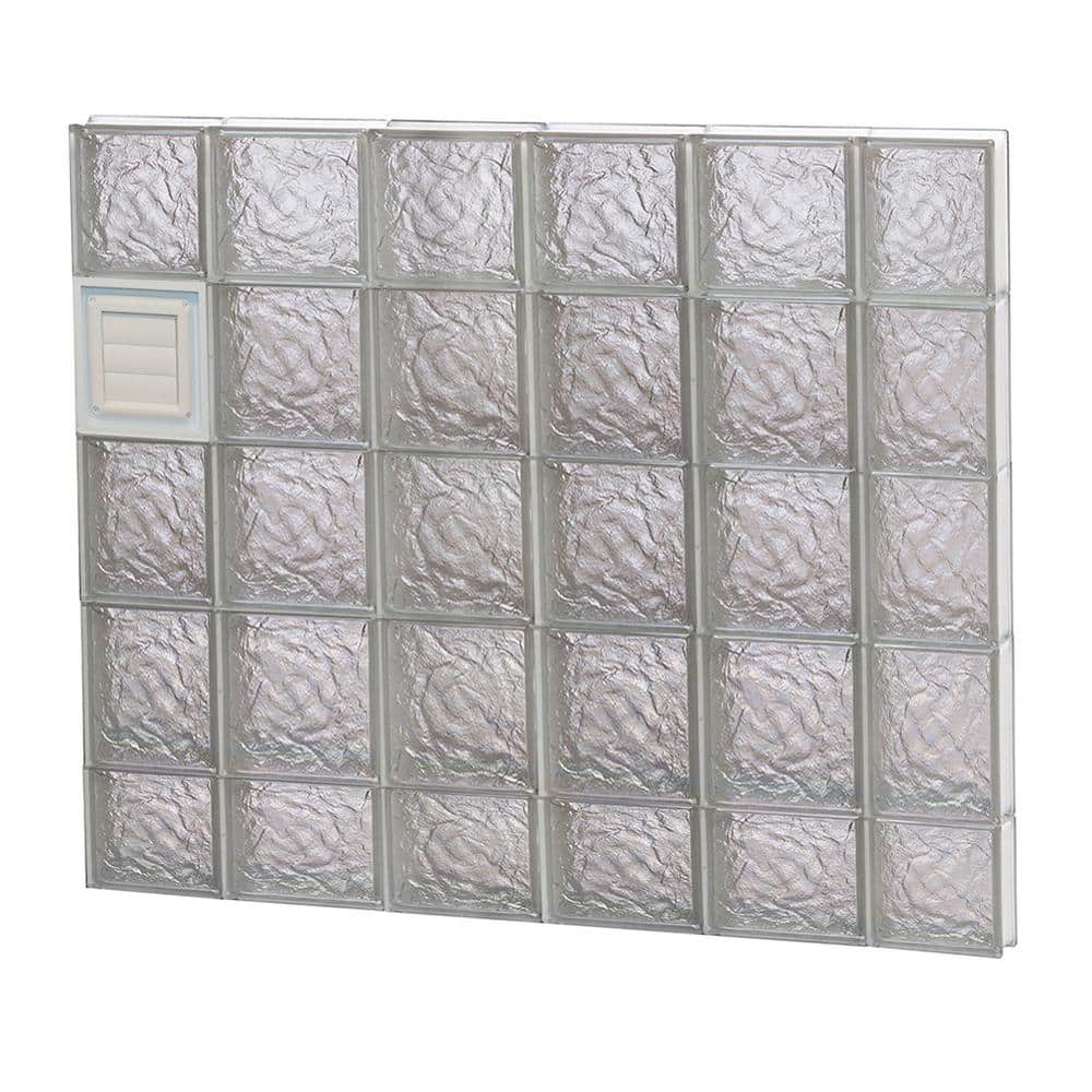 42.5 in. x 36.75 in. x 3.125 in. Frameless Ice Pattern Glass Block Window with Dryer Vent price history on PriceWatchPro
