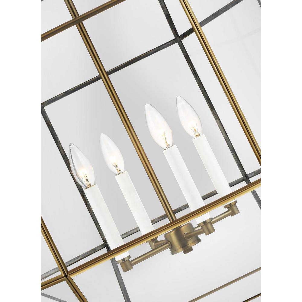 Morrison 23.25" Satin Brass and Glass Pendant Light